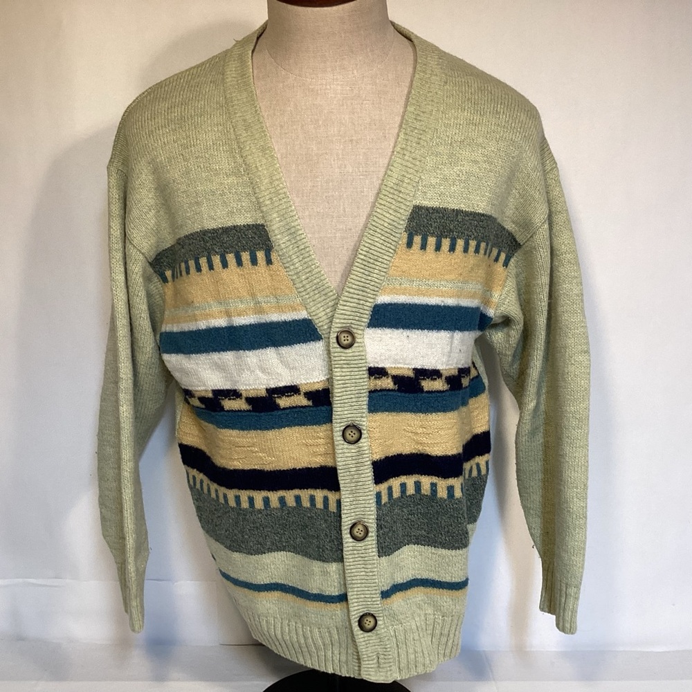 Vintage Ted Lapidus Paris Cardigan Sweater Made in Italy Men’s Size Medium
